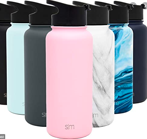 group of water bottles